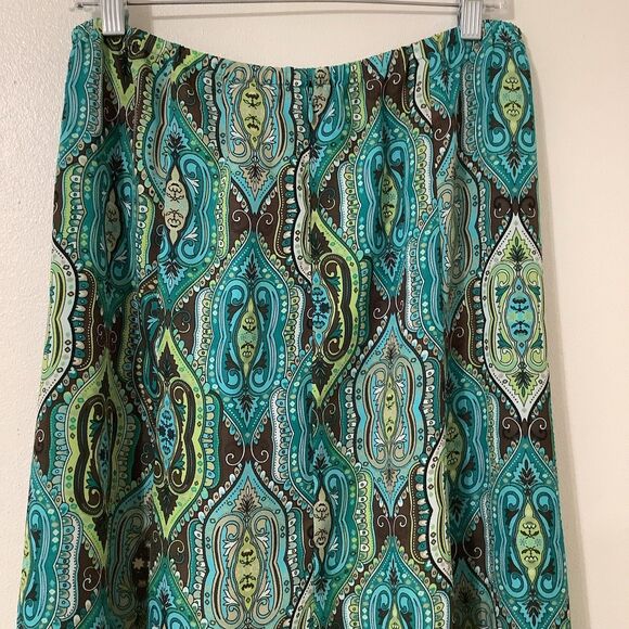 Vintage Y2K 2000s Blue Green Fairycore Bohemian Boho Fairy Grunge Maxi Skirt 14 - Picture 5 of 7